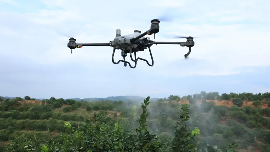 С DJI Agras в поле